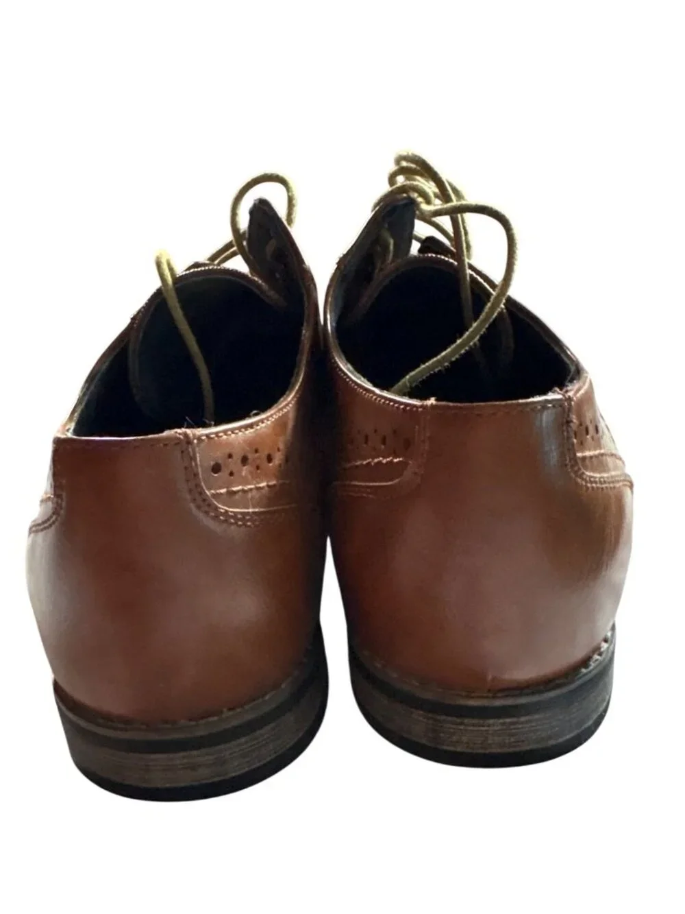 Bruno Marc Brown Leather Oxford Dress Shoes Brogue Size 12 Mens Formal Lace-Up